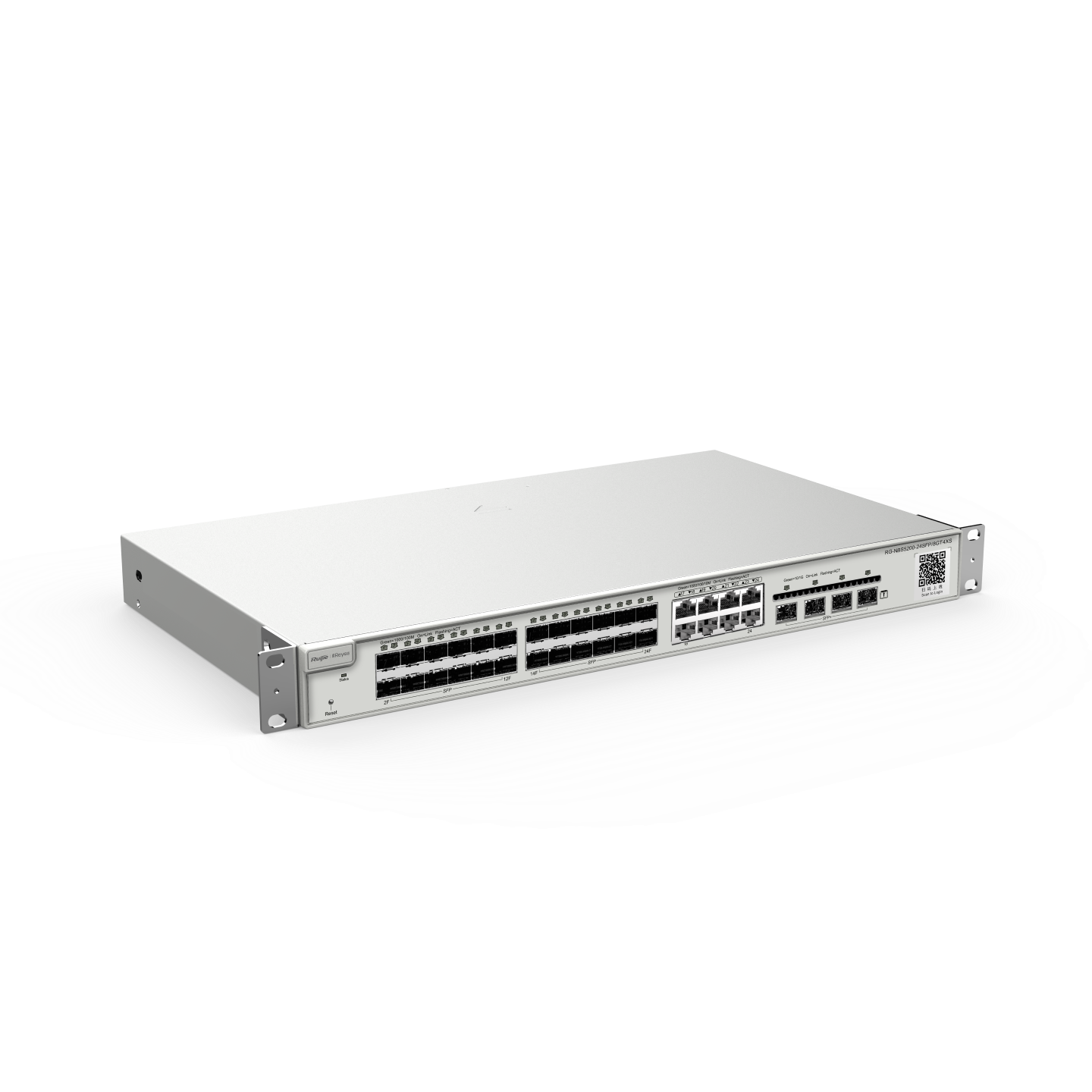 RG-NBS5200-24SFP/8GT4XS, 24-port Gigabit Layer 3 Non-PoE Switch