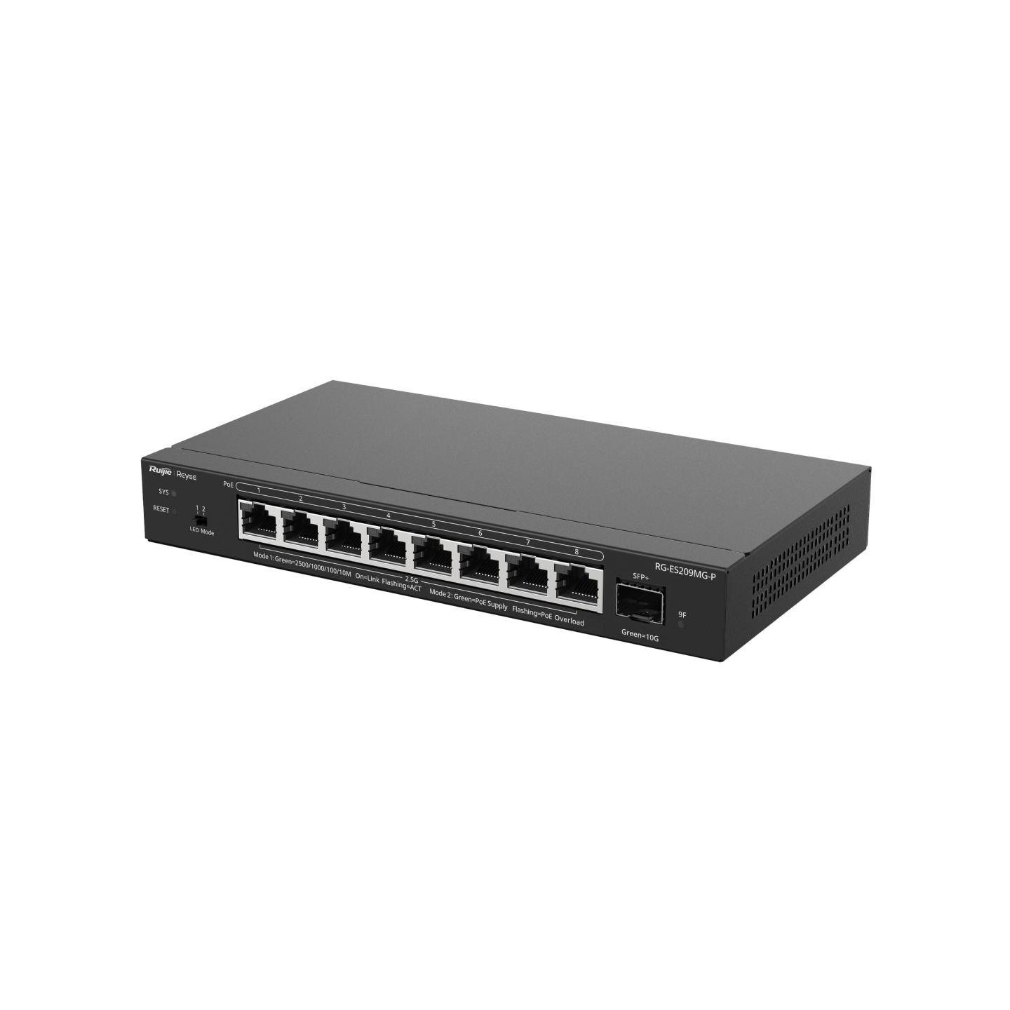 Ruijie Reyee RG-ES209MG-P Cloud Managed 2.5G Multi-Gigabit PoE Switch