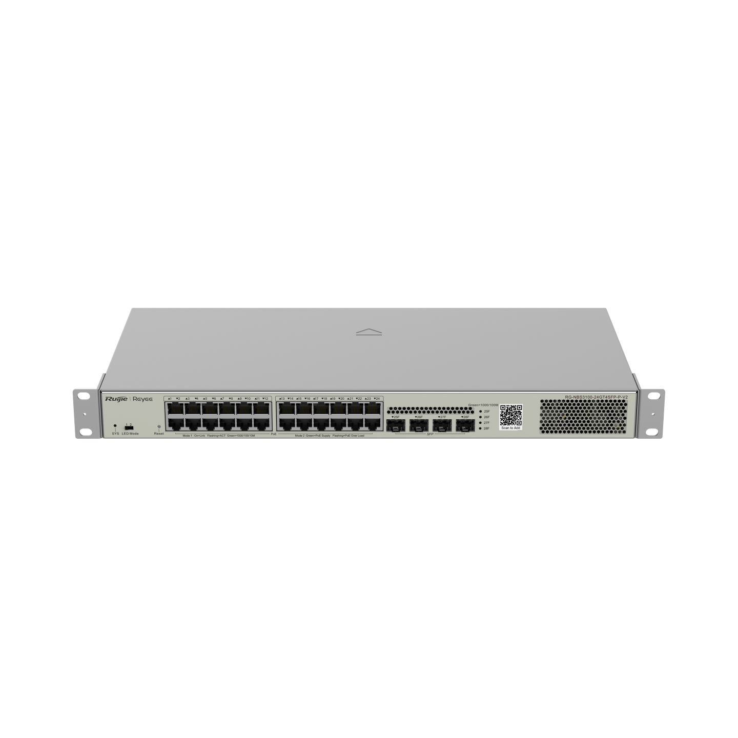 Ruijie Reyee RG-NBS3100-24GT4SFP-P-V2 Cloud Managed 24-Port Gigabit PoE Layer 2+ Switch