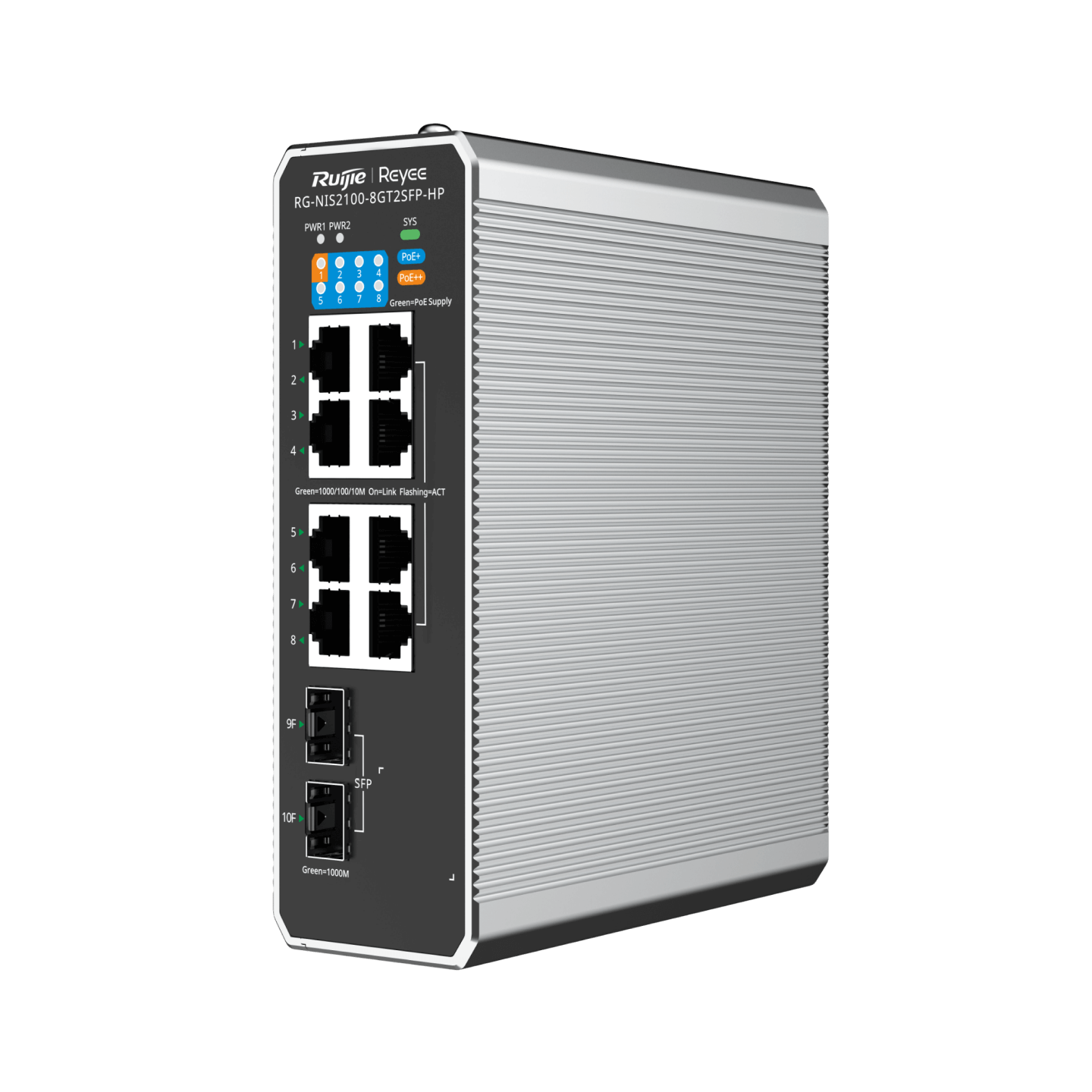 Ruijie RG-NIS2100-8GT2SFP-HP Industrial Managed Gigabit PoE Switch
